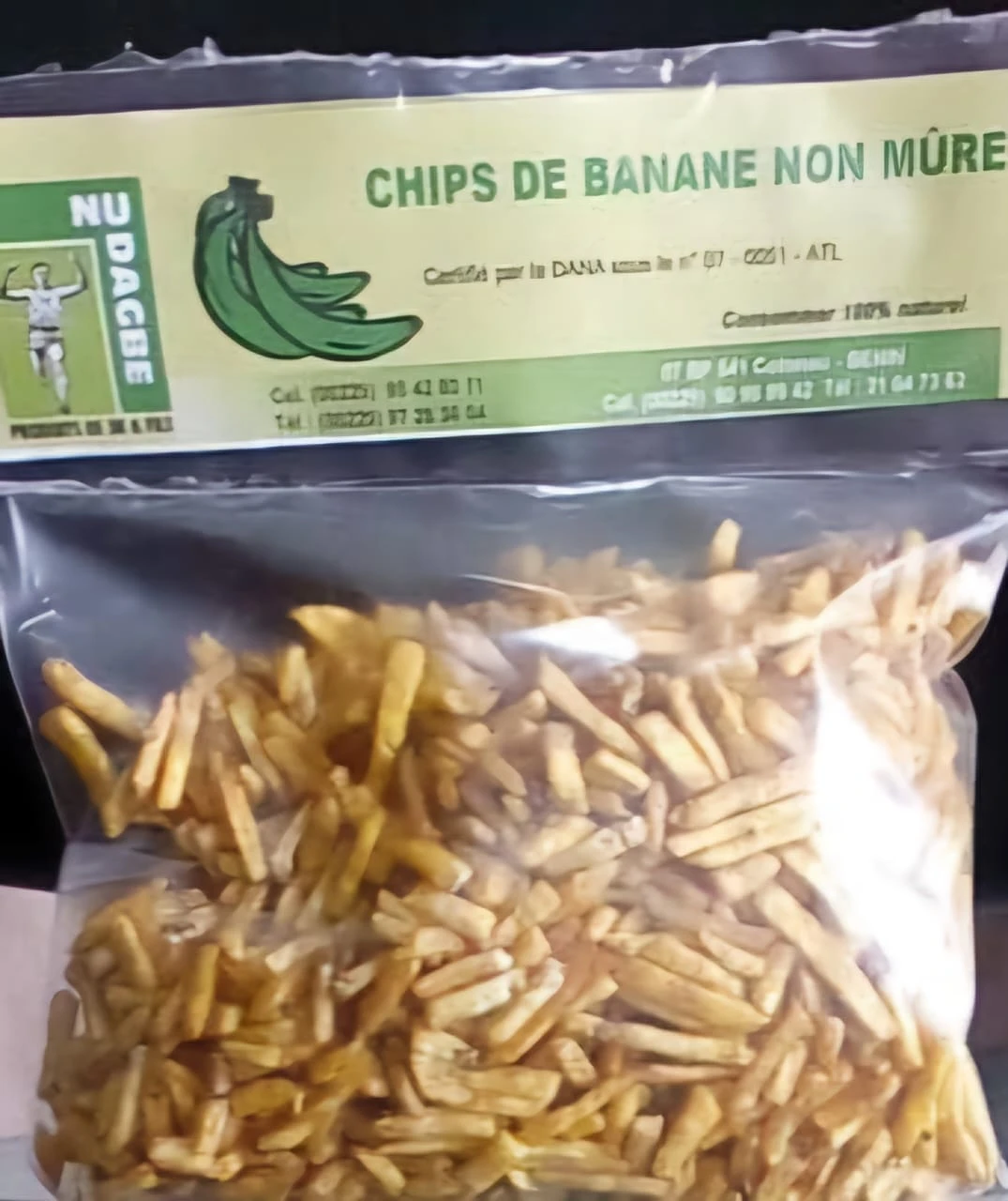 CHIPS BANANE NON MURE SALES EN SACHET 110g